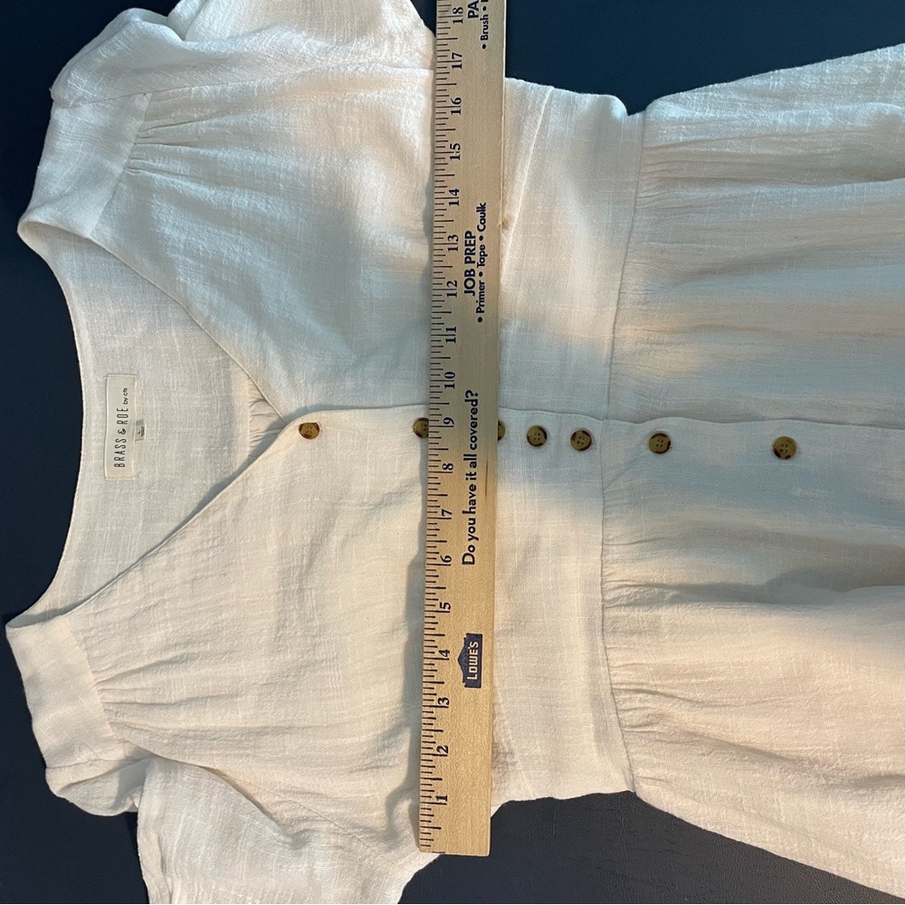 Brass & Roe Nina Button-Up Midi Dress Size Large cotton - Picture 9 of 13